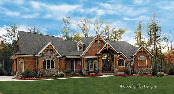 Country, Craftsman, Southern, Tudor House Plan 97613 with 3 Beds, 3 Baths, 2 Car Garage Elevation