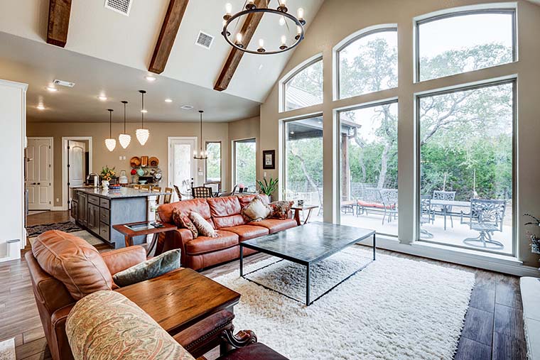 Country, Craftsman, New American, Southern, Traditional Plan with 3956 Sq. Ft., 4 Bedrooms, 5 Bathrooms, 2 Car Garage Picture 2