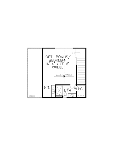 Country, Farmhouse, New American, Southern House Plan 97642 with 3 Beds, 3 Baths, 3 Car Garage Second Level Plan