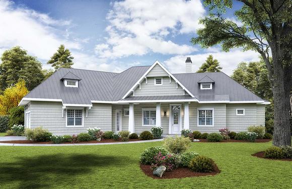 Coastal, Cottage, Craftsman, New American House Plan 97645 with 3 Beds, 3 Baths, 2 Car Garage Elevation