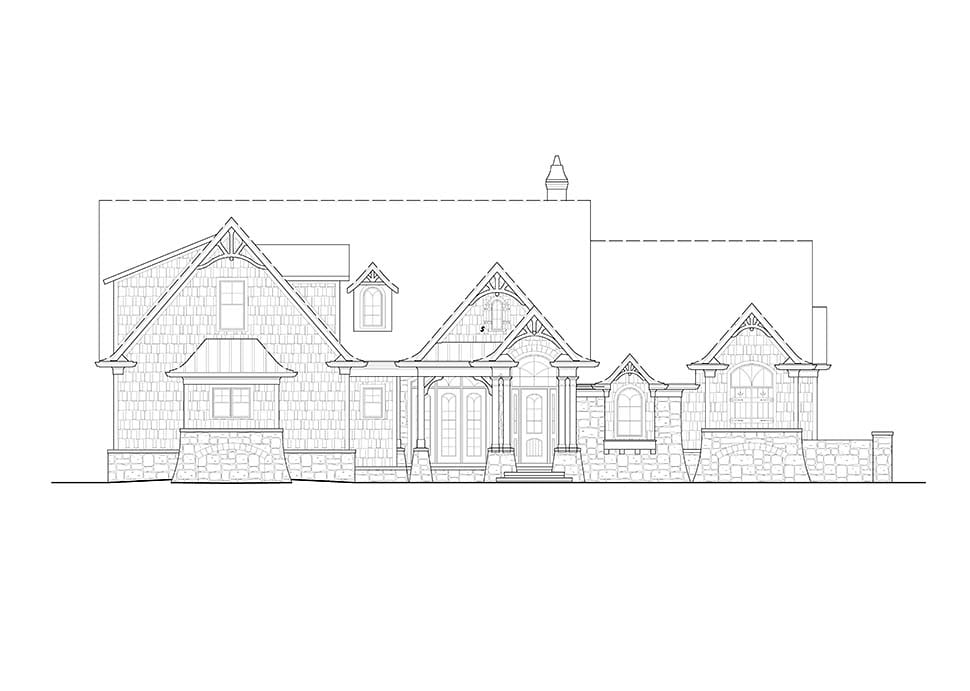 Country, Craftsman Plan with 3745 Sq. Ft., 5 Bedrooms, 5 Bathrooms, 2 Car Garage Picture 15