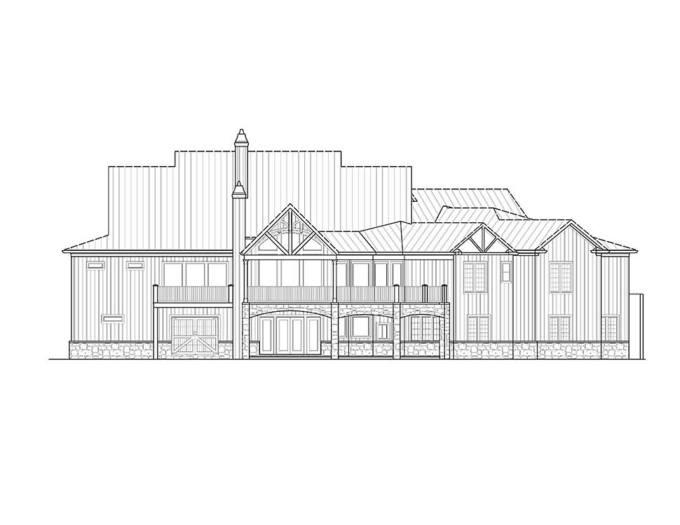 Country, Farmhouse, Southern Plan with 3954 Sq. Ft., 4 Bedrooms, 5 Bathrooms, 3 Car Garage Picture 14