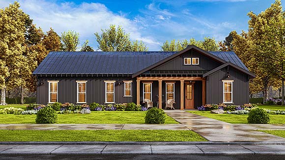 Country, Farmhouse, Southern House Plan 97652 with 3 Beds, 3 Baths Elevation