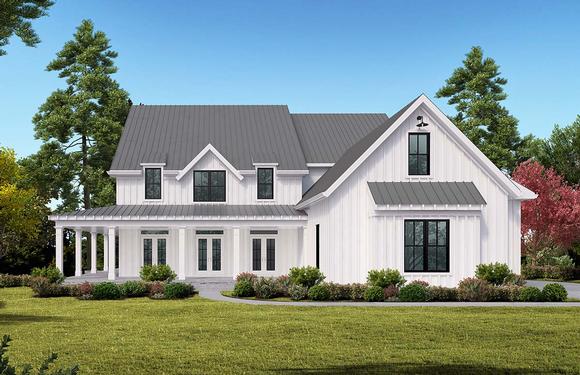 Country, Farmhouse, Ranch, Southern House Plan 97653 with 5 Beds, 4 Baths, 3 Car Garage Elevation