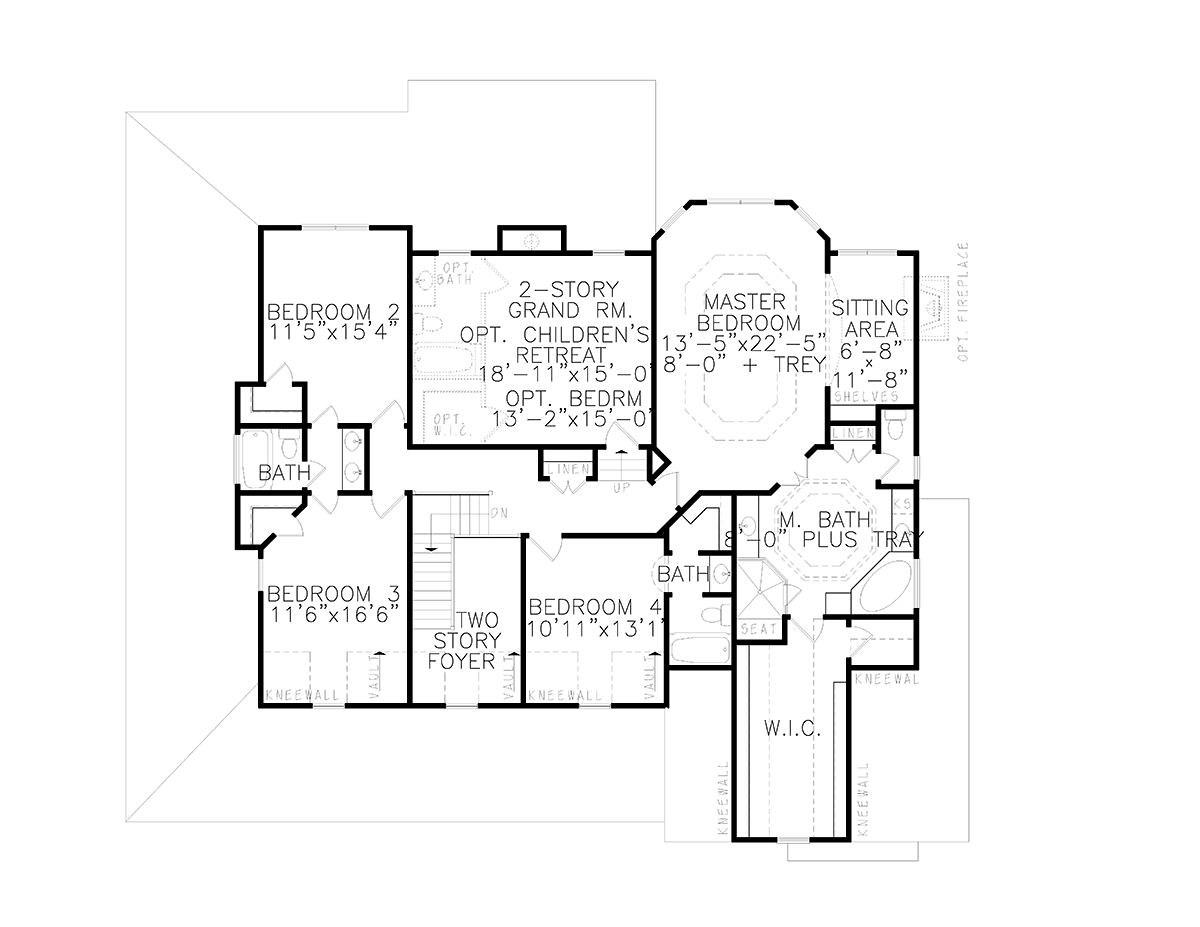 Country, Farmhouse, Ranch, Southern House Plan 97654 with 4 Beds, 5 Baths, 2 Car Garage Level Two