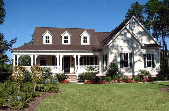 Country, Farmhouse, Southern House Plan 97661 with 3 Beds, 3 Baths, 2 Car Garage Elevation