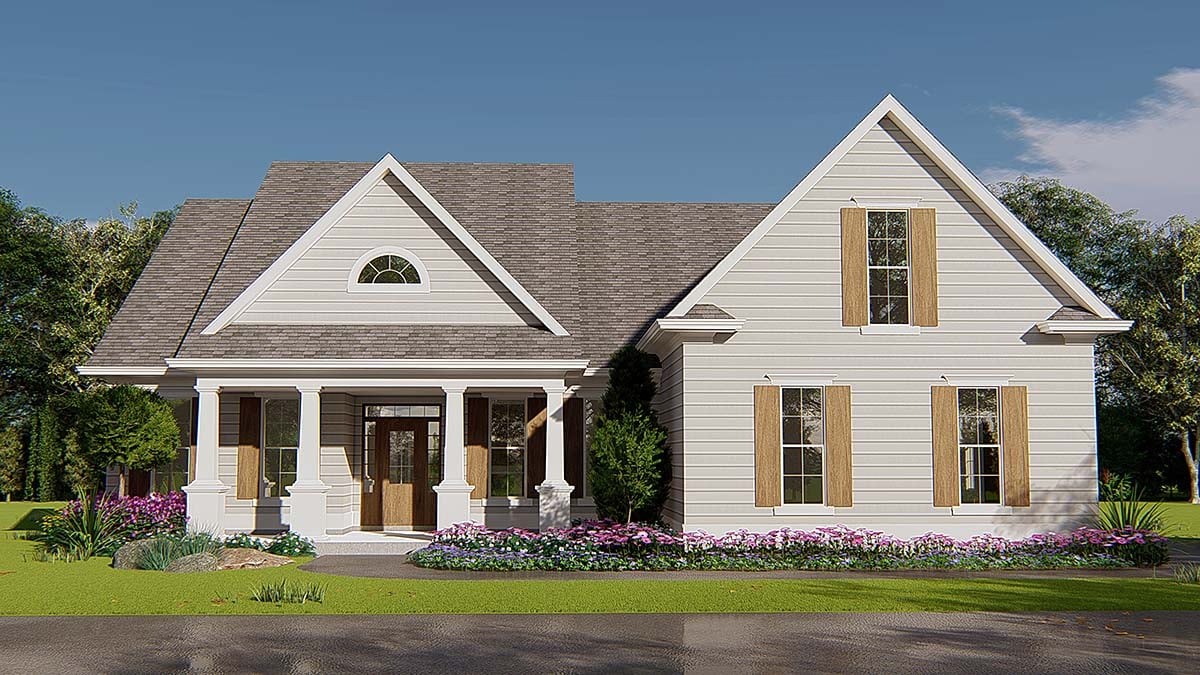 Cottage, Ranch, Traditional House Plan 97662 with 3 Beds, 2 Baths, 2 Car Garage Elevation