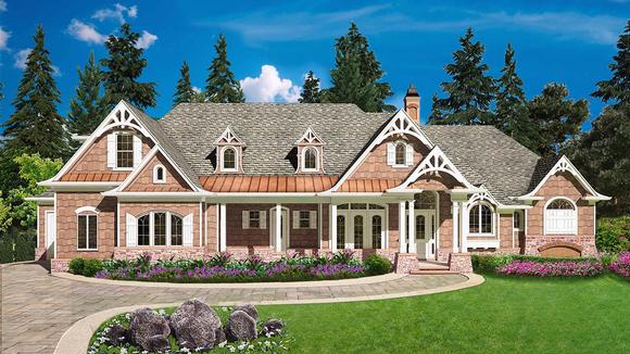 Country, Farmhouse, Southern House Plan 97677 with 4 Beds, 4 Baths, 3 Car Garage Elevation