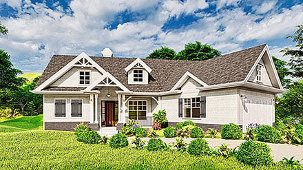 Cottage, Craftsman, One-Story House Plan 97683 with 3 Beds, 2 Baths, 2 Car Garage