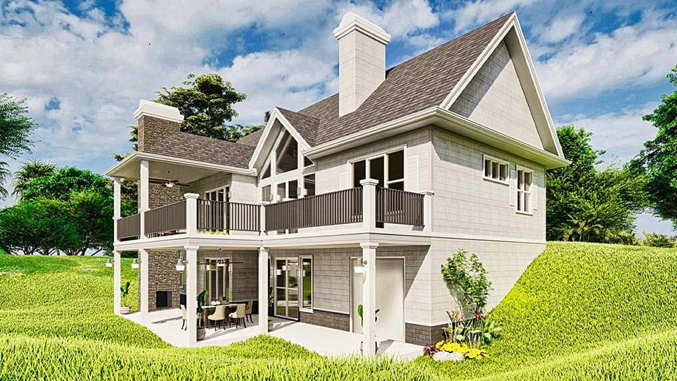 Cottage, Craftsman, One-Story Plan with 1459 Sq. Ft., 3 Bedrooms, 2 Bathrooms, 2 Car Garage Picture 4