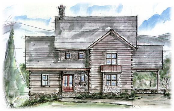 Country, Craftsman, Farmhouse, Southern House Plan 97686 with 3 Beds, 4 Baths, 1 Car Garage Elevation