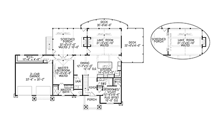 Craftsman, One-Story, Ranch, Traditional House Plan 97687 with 3 Beds, 3 Baths, 2 Car Garage First Level Plan