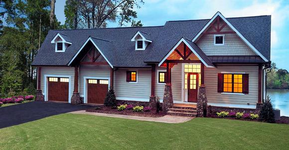 Craftsman, One-Story, Ranch, Traditional House Plan 97687 with 3 Beds, 3 Baths, 2 Car Garage Elevation