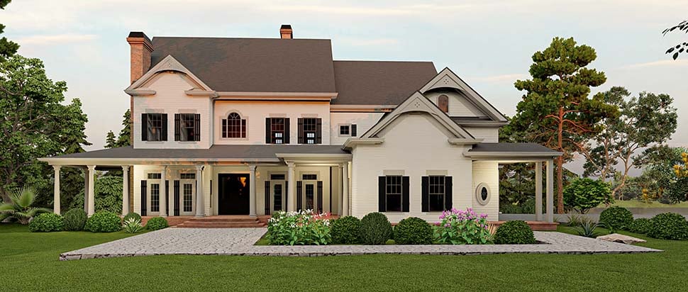 Country, Farmhouse, Southern, Traditional Plan with 5209 Sq. Ft., 5 Bedrooms, 6 Bathrooms, 3 Car Garage Picture 7
