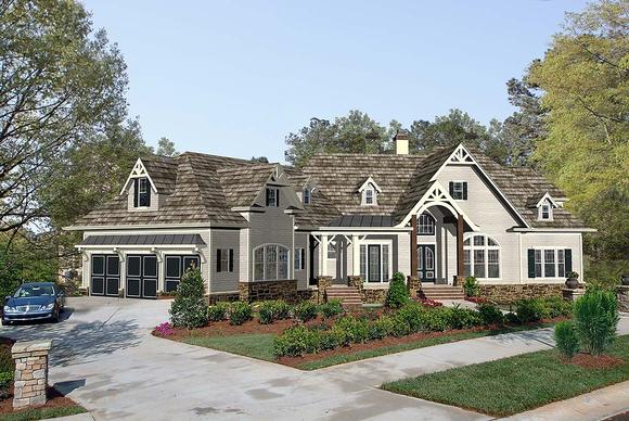Craftsman, One-Story, Ranch House Plan 97689 with 4 Beds, 4 Baths, 3 Car Garage Elevation