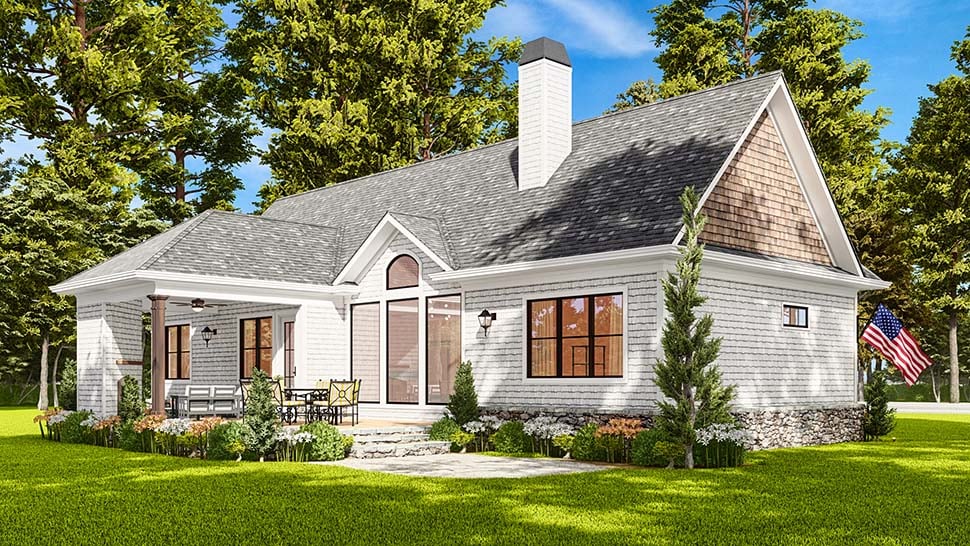 Country, Farmhouse, One-Story, Southern Plan with 1338 Sq. Ft., 3 Bedrooms, 2 Bathrooms, 2 Car Garage Picture 5
