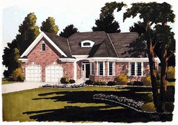 European, Victorian House Plan 97703 with 3 Beds, 2 Baths, 2 Car Garage Elevation