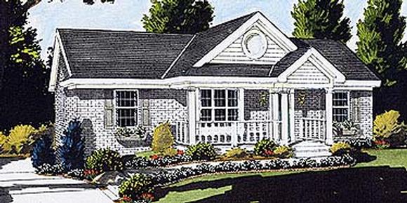 Ranch House Plan 97711 with 3 Beds, 3 Baths, 2 Car Garage Elevation