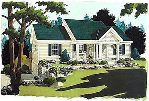 Bungalow House Plan 97730 with 3 Beds, 2 Baths, 2 Car Garage Elevation