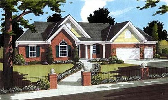 Traditional House Plan 97757 with 3 Beds, 2 Baths, 3 Car Garage Elevation