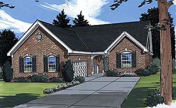 Traditional House Plan 97798 with 2 Beds, 2 Baths, 2 Car Garage Elevation