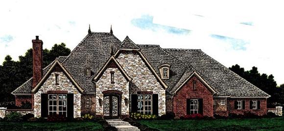 Country, European House Plan 97812 with 3 Beds, 3 Baths, 4 Car Garage Elevation