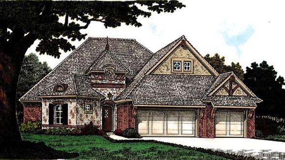 Country, European House Plan 97860 with 3 Beds, 3 Baths, 3 Car Garage Elevation