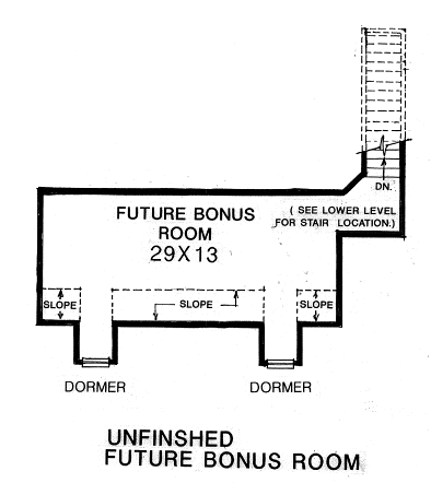 Bungalow, Cape Cod, Country House Plan 97862 with 3 Beds, 3 Baths, 3 Car Garage Second Level Plan