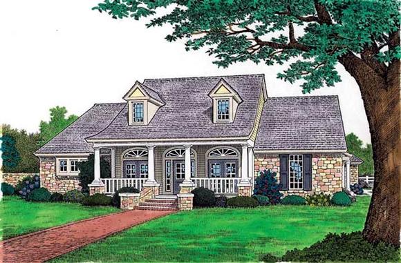Bungalow, Cape Cod, Country House Plan 97862 with 3 Beds, 3 Baths, 3 Car Garage Elevation