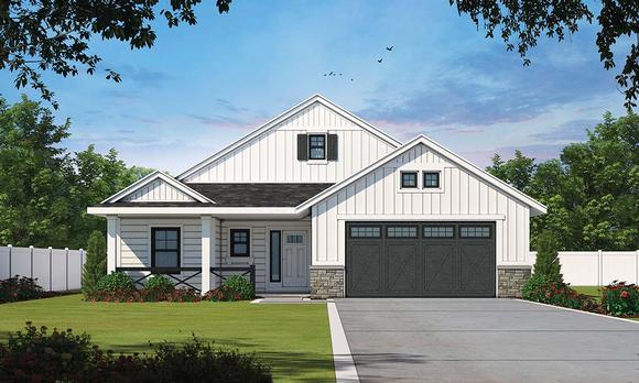 Country, Farmhouse, Traditional House Plan 97950 with 3 Beds, 2 Baths, 2 Car Garage Elevation