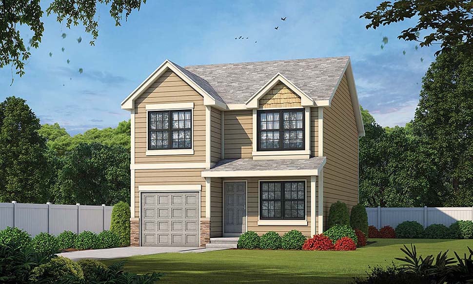 Traditional Plan with 1518 Sq. Ft., 3 Bedrooms, 3 Bathrooms, 1 Car Garage Picture 4
