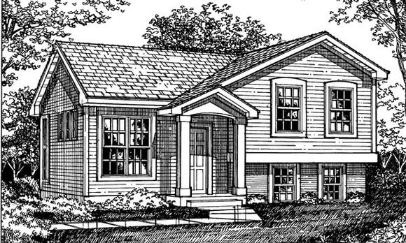 Bungalow, Cottage, One-Story, Traditional House Plan 98323 with 3 Beds, 1 Baths, 1 Car Garage Elevation