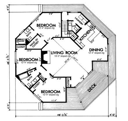 Contemporary House Plan 98388 with 3 Beds, 3 Baths First Level Plan