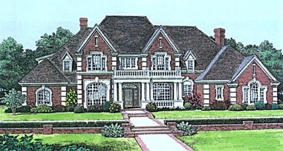 European, French Country House Plan 98590 with 4 Beds, 4 Baths, 3 Car Garage Elevation