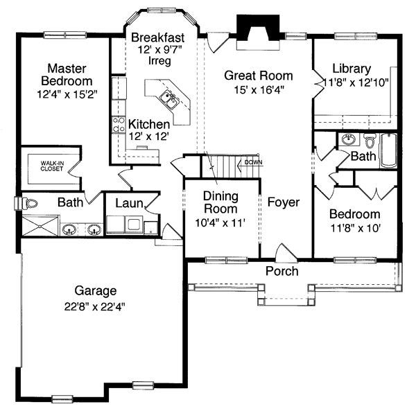 House Plan 98613 Ranch Style With 1700 Sq Ft 3 Bed 2 Bath