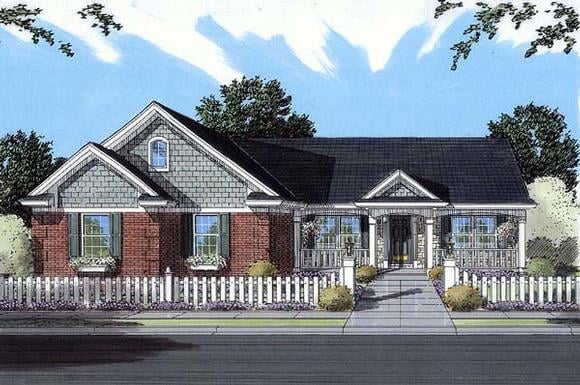 Ranch House Plan 98613 with 3 Beds, 2 Baths, 2 Car Garage Elevation