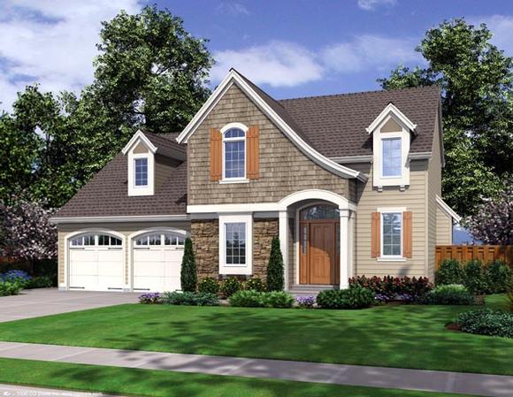 Traditional House Plan 98635 with 4 Beds, 3 Baths, 2 Car Garage Elevation