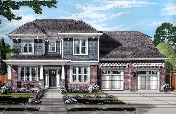 Country, Craftsman, Southern, Traditional House Plan 98689 with 4 Beds, 3 Baths, 2 Car Garage Elevation