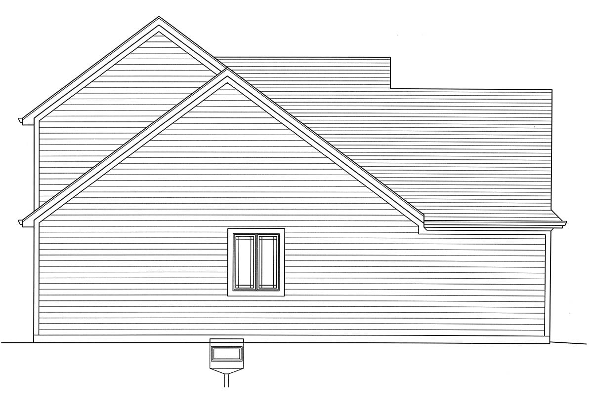 Bungalow, Cape Cod, Cottage Plan with 2025 Sq. Ft., 4 Bedrooms, 3 Bathrooms, 2 Car Garage Picture 3