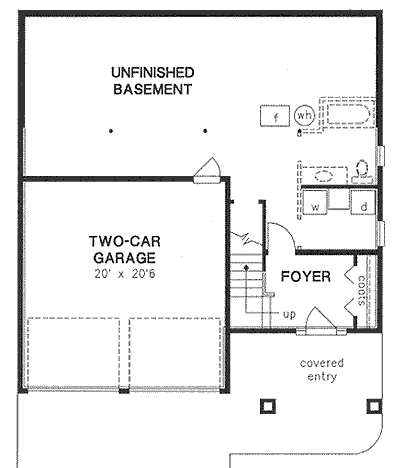 European, Narrow Lot House Plan 98833 with 3 Beds, 2 Baths, 2 Car Garage First Level Plan