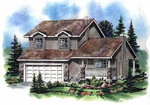 House Plan 98836 - Traditional Style with 1447 Sq Ft, 3 Bed, 3 Ba