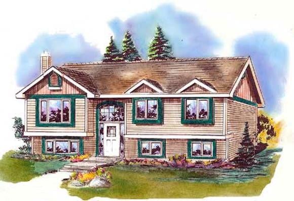 One-Story, Ranch House Plan 98877 with 3 Beds, 2 Baths Elevation