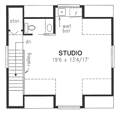 2 Car Garage Apartment Plan 98883 Level Two