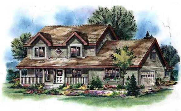 Country House Plan 98896 with 4 Beds, 3 Baths, 2 Car Garage Elevation