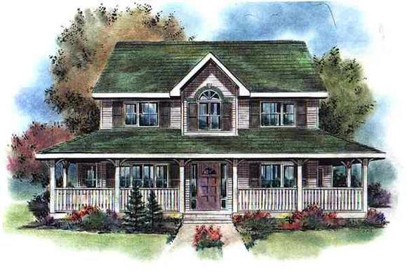 Country, Southern House Plan 98898 with 4 Beds, 4 Baths, 2 Car Garage Elevation