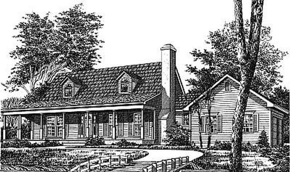 Country House Plan 99060 with 3 Beds, 3 Baths, 2 Car Garage Elevation