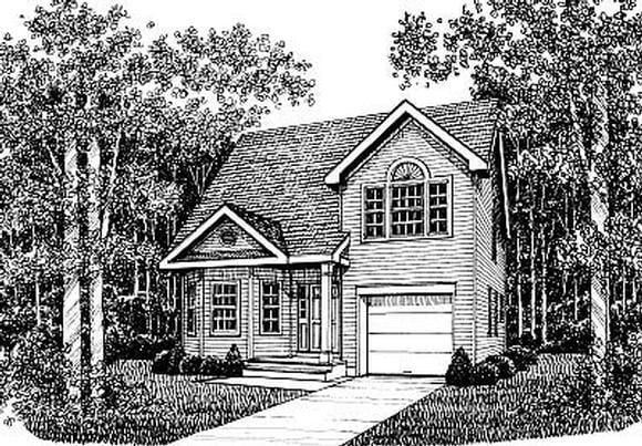 Country House Plan 99066 with 3 Beds, 3 Baths, 1 Car Garage Elevation