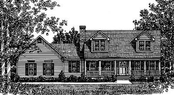 Country House Plan 99076 with 3 Beds, 3 Baths, 2 Car Garage Elevation