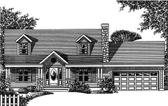 Bungalow, Country House Plan 99079 with 3 Beds, 3 Baths, 2 Car Garage Elevation