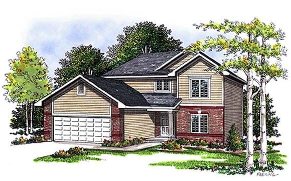 Bungalow, Country House Plan 99100 with 3 Beds, 3 Baths, 2 Car Garage Elevation